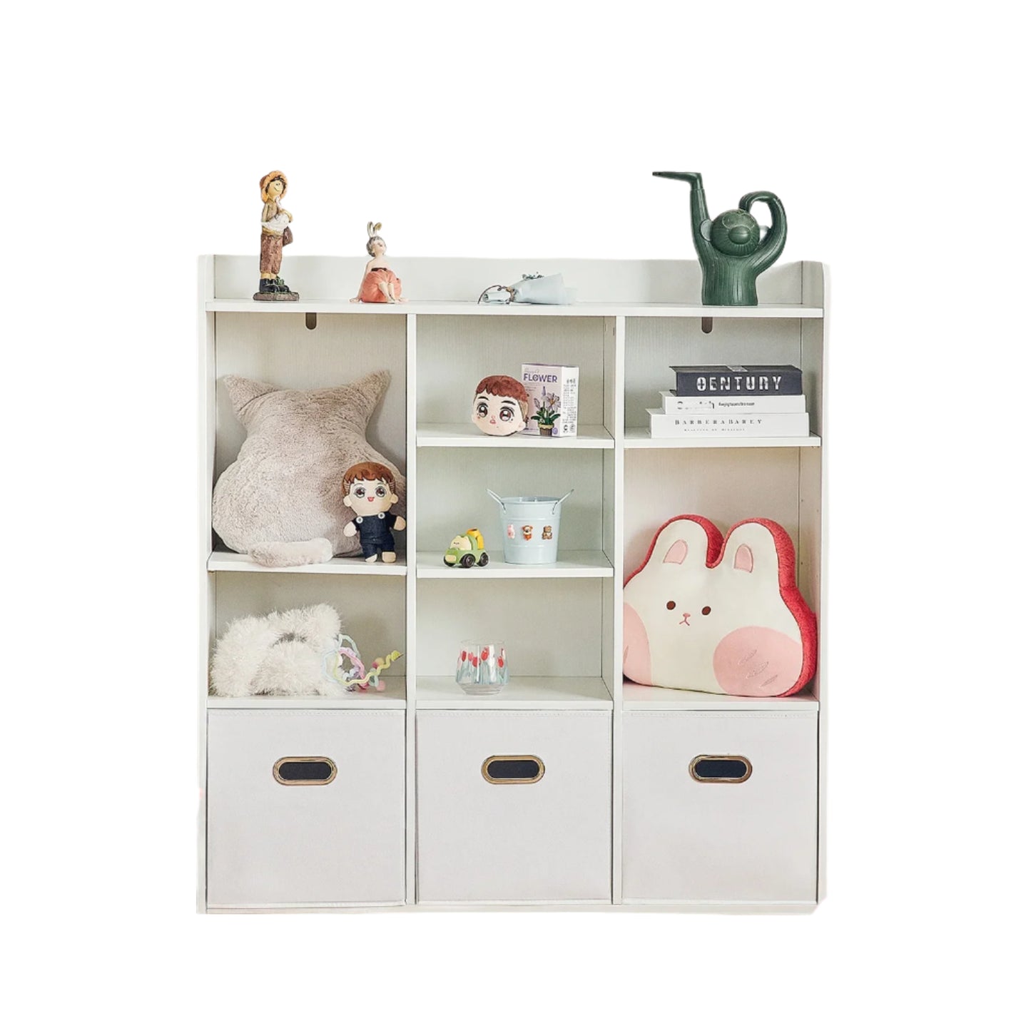 Houten Kubusopberger – Kubusboekenkast – Opbergkast – Houten Kast – Opbergbox – 7 Ruime Vakken – Verstelbare Plank - Wit