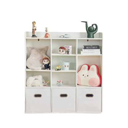 Houten Kubusopberger – Kubusboekenkast – Opbergkast – Houten Kast – Opbergbox – 7 Ruime Vakken – Verstelbare Plank - Wit