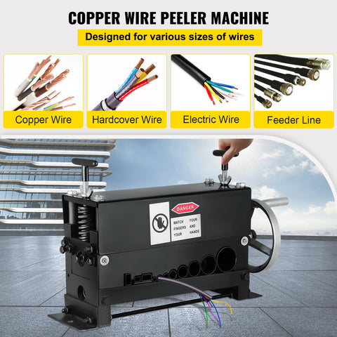 Stripping Machine - Wire Stripper - Cable Stripper - Cable Stripper Machine - Strapping Machine - 0.06-1.5In Manual Wire Stripper - with 10 Blades for Scrap Copper Recycling