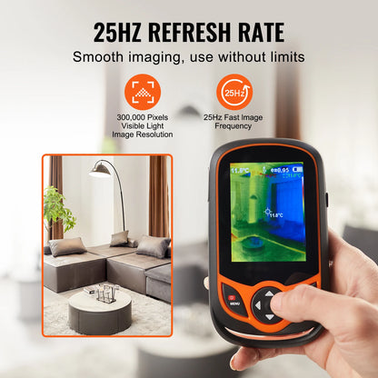 Warmtemelder – Warmtedetectiecamera – Thermische Camera – Infraroodcamera – Temperatuurmeter – 256x192 IR-Sensor – 3,2 Inch Touchscreen