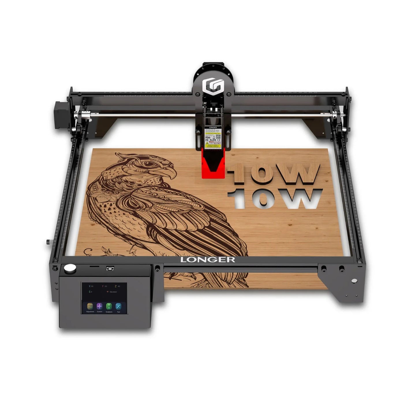 Lasergraveermachine – Laser Cutter – Graveermachine – Snijmachine – 10W Laservermogen – Groot Werkoppervlak 40x40 cm – Wifi & Touchscreen