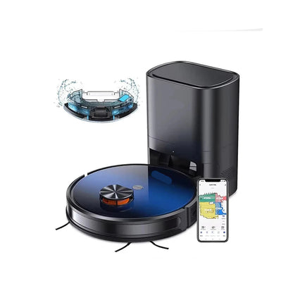 Lidar Robotstofzuiger - Dweilrobot - Vaccum Cleaner - Robot Vacuum - 2-in-1 Stofzuiger & Mop - 3000Pa Zuigkracht - 2.5L Stofzak - Zelflegende - App & Spraakbediening - Zwart