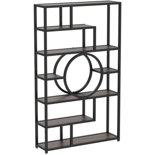 Boekenkast – Boekenkast Industriële Stijl – Opbergkast – Woonkamerkast – MDF En Staal - 110 x 30 x 184 cm - Zwart
