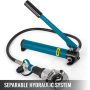 Vevor - Krimptang - Hydraulische Krimper - Handbediend Persgereedschap - V- & TH-vormige bek - 6T Kracht - Blauw
