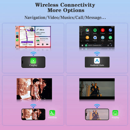 Android Auto Adapter – CarPlay Adapter – Wireless CarPlay – Bluetooth Adapter – MMI 3G Adapter – Draadloos Verbinden – Plug & Play Installatie - QUORE