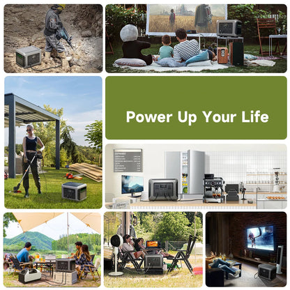 Powerstation - Generator - Aggregaat - Powerbank - Draagbare - 2016Wh - LiFePO4 Batterij - met 2500W AC Uitgang – Uitbreidbaar tot 20kWh voor Binnen en Buiten