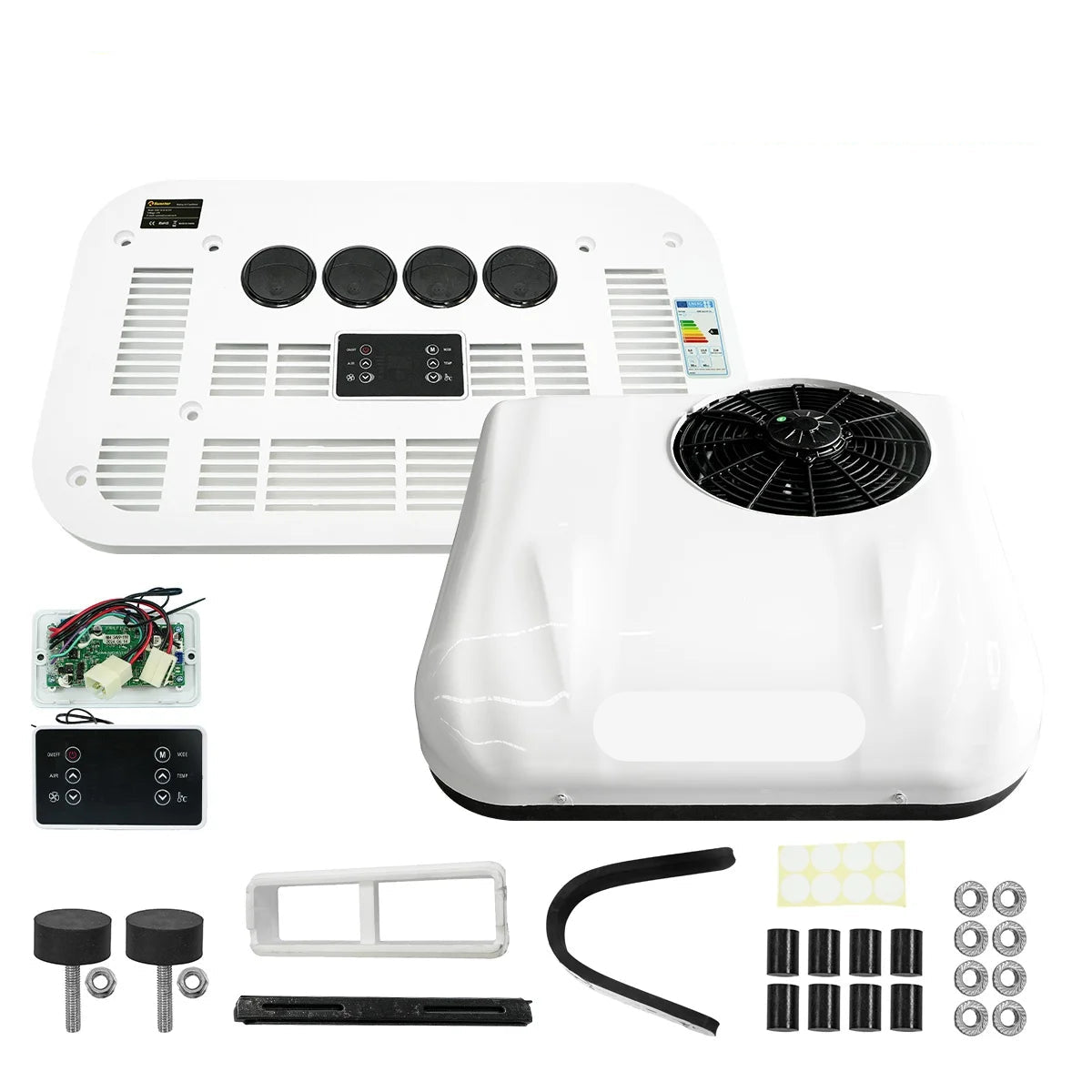 Dak Airconditioner - Air conditioning - Rooftop Airco - 12V Efficiënte Koeling - Caravan Airco - Met Afstandsbediening - voor Campers, RV’s & Trailers – Stille en Snel Koelende Parkeerairco