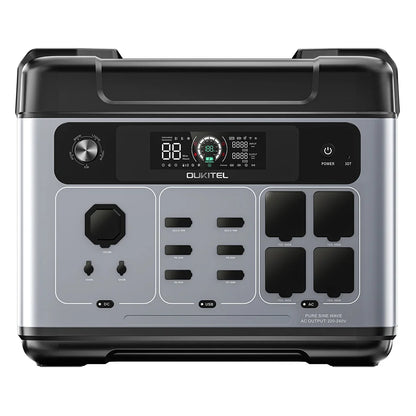 Draagbaar Energiecentrum – Power Station – Mobiele Accu – Noodstroom – Stroomgenerator – 2048Wh Capaciteit – 2400W Vermogen – EU Variant