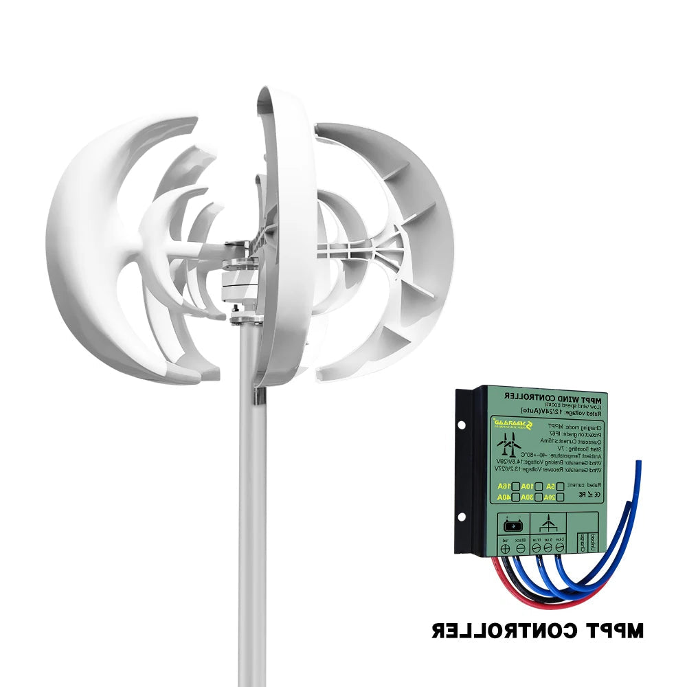 Verticale Windturbine – Windmolen – Energie Generator – Duurzame Energie – 3000W Output – MPPT Controller - QUORE