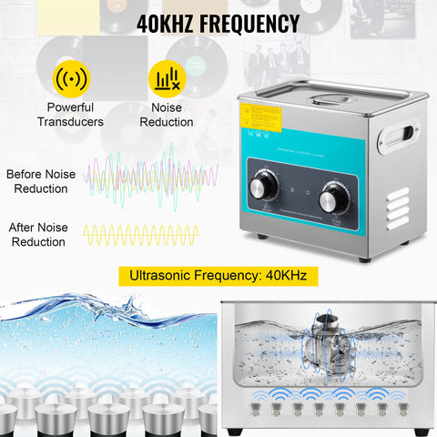 Ultrasone Reiniger - Wasmachine - Ultra Sonische Reiniger - 3L- met Verwarmer & Timer - voor Horloge en Sieraden