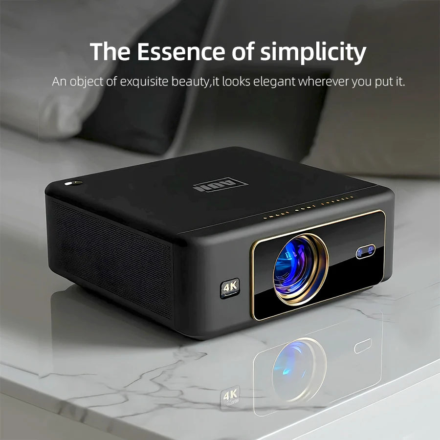 Projector – Beamer – Mini Beamer – Video Projector – Home Cinema – Android LED – Full HD 1080P & 4K Ondersteuning – Wifi & Autofocus - QUORE