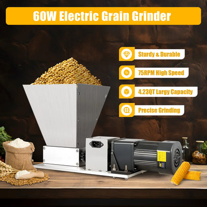 Graanmolen – Elektrische Molen – Meelmaker – Korenmolen – 60W Motor – 4 Liter Trechter