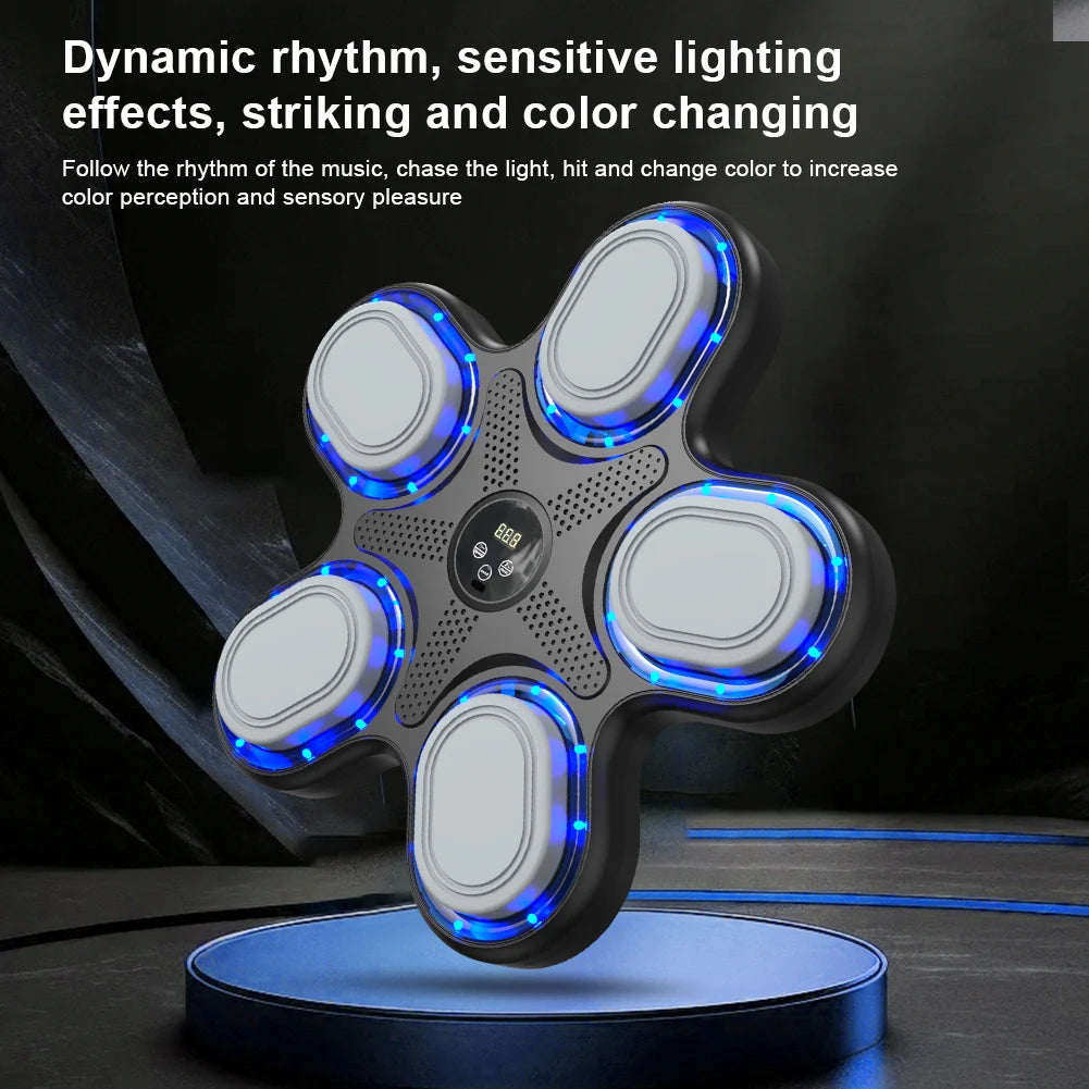 Music Boxing Machine Boxing Wall Target Type C USB Charging Wall-Mounted Exercise Equipment Bluetooth-Compatible for Adults Kids