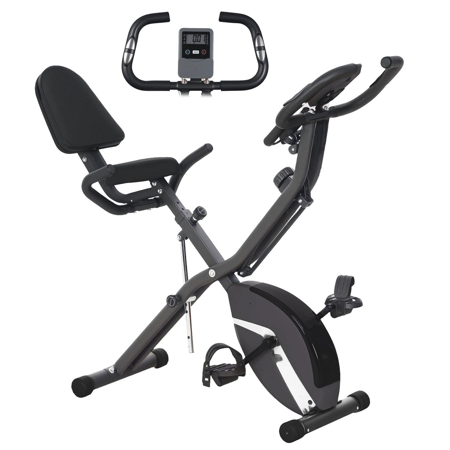 Hometrainer - Spinningfiets - Hometrainers - Indoorfietsen - Indoorfiets - 8 Magnetische Weerstandsniveaus - LCD Display - Opvouwbare - Verstelbaar Zadel - Fiets voor Cardio Training - Zwart