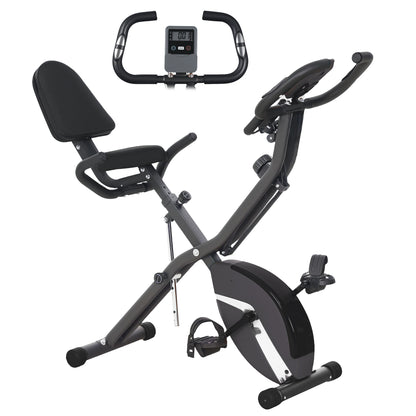 Hometrainer - Spinningfiets - Hometrainers - Indoorfietsen - Indoorfiets - 8 Magnetische Weerstandsniveaus - LCD Display - Opvouwbare - Verstelbaar Zadel - Fiets voor Cardio Training - Zwart