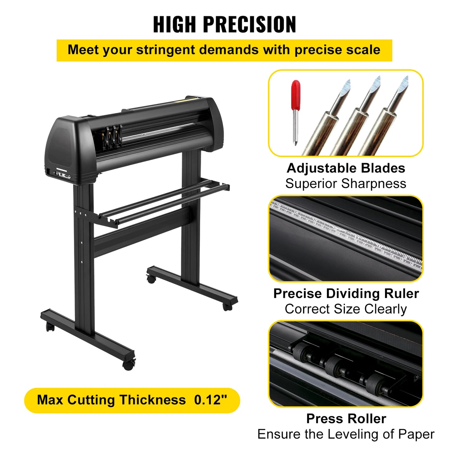 Vinyl Snijplotter – Vinyl Cutter – Snijmachine – Plotter – Sticker Snijder – 28 Inch Snijbreedte – Nauwkeurige Snijkracht 500g - 720mm