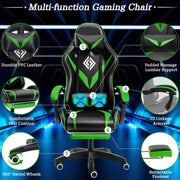 Gaming Chair Massage - Gaming Chair - Racing Game Chair - Office Chair with Footrest - Ergonomic Office Chair.