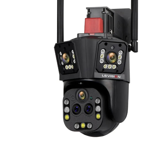 LS Vision - LS-WL342-20X - Beveiligingscamerasysteem - 6K PTZ Camera - Openlucht - Bewakingscamera - AI-menselijke detectie - Beveiligingscamera - Beveiligingscamerasysteem - IP66 - 20xZoom - 1 stuk - Zwart