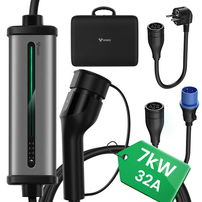 Laadkabel Elektrische Auto – Oplaadkabel EV – Type 2 Kabel – Elektrisch Laadsnoer – 7kW 32A – 7 Meter Lang – Duurzaam & Weerbestendig
