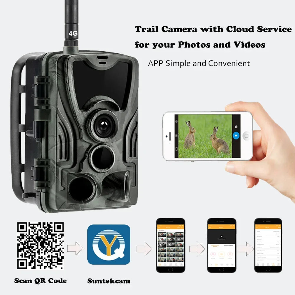 Wildcamera – Jachtcamera – Wildlife Camera – Buitencamera – Trailcam – 4K Video – Nachtzicht – WiFi – App – 30MP – IP66 Waterdicht