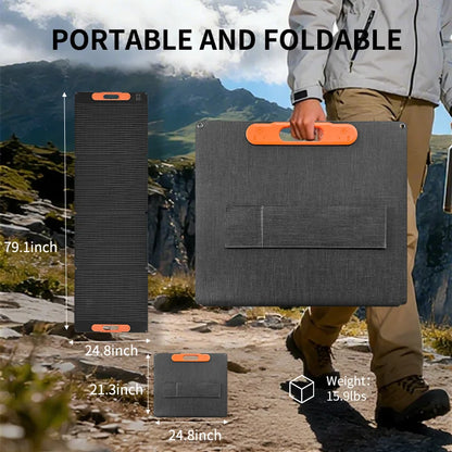 SP200 200W Portable Solar Panel 17.6V Foldable Solar Charger Flexible Solar Generator Camping RV Emergency Supply