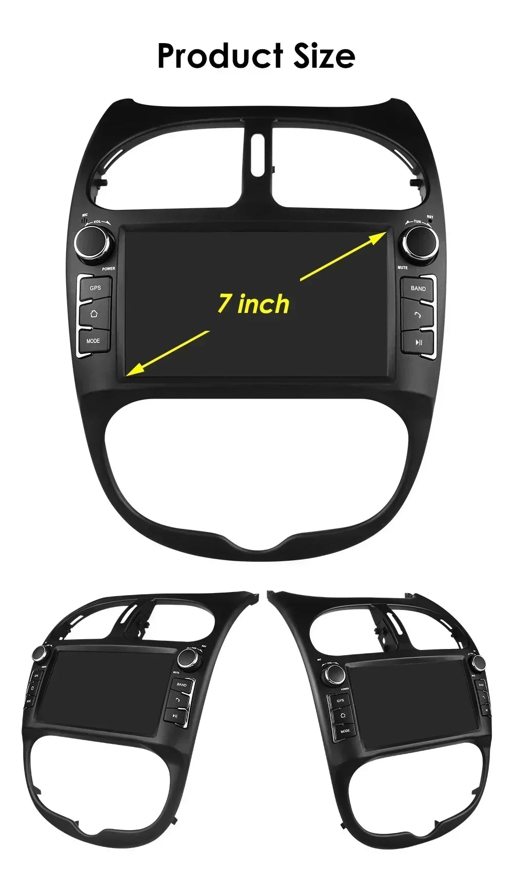 Auto Multimedia Speler - Voor PEUGEOT 206 206CC 206SW - 3GB32GB - 8 Core - Carplay Scherm - Navigatiesysteem Auto - Multimedia Autoradio - Zwart - QUORE