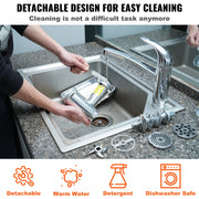 Elektrische Gehaktmolen - Voor alle soorten Vlees - Vleesmolens - worstenmaker - 2 Messen 3 Maalplaten - 6575W - 419LBS/H - Keukenmolenmachine - Zwart