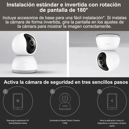Xiaomi - Mini Camera - Wi-Fi Camera - Smart Camera Indoor - Mini Camera WiFi Wireless-2K Image Quality - 360° Smart Camcorder