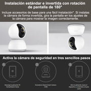 Xiaomi - Mini Camera - Wi-Fi Camera - Smart Camera Indoor - Mini Camera WiFi Wireless-2K Image Quality - 360° Smart Camcorder