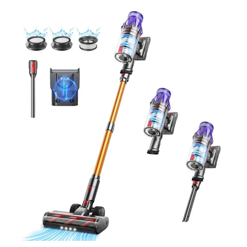 Cordless Stick Vacuum Cleaner - Cordless Vacuum Cleaner - Vacuum Cleaner - Stick Vacuum Cleaners - Vacuum Cleaner - 500W - with Dust Cup, Removable Battery