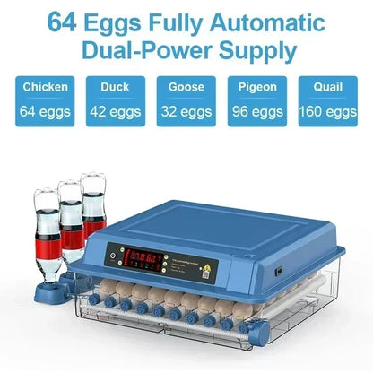 Broedmachine – Incubator – Eierbroedmachine – Broedkast – Uitbroedmachine – Automatische Wateraanvulling – Instelbare Temperatuur en Vochtigheid