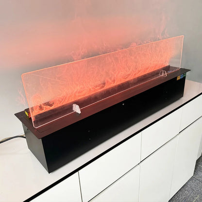 Inbouw Waterdamphaard – Waterdamp Haard – Elektrische Haard – Mist Haard – Luchtbevochtiger – Ultrasonische Misttechnologie – LED Vlameffect – Automatisch Watermanagement 1000mm
