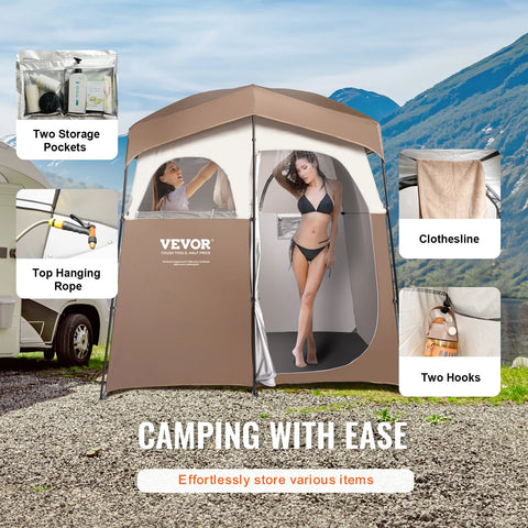 Vevor - Shower Tent - Camping Shower Tent - Outdoor Camping Tent - Portable - 83x42x83in - Fitting Room Tent - 190T Dacron - 210D Oxford