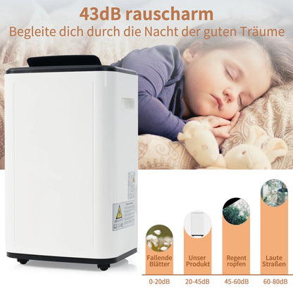 Luchtontvochtiger – Vochtvreter – Ontvochtiger – Anti Vocht – 25 Liter Per Dag – 6 Liter Reservoir - 26㎡