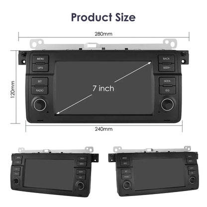 CarPlay - Multimedia Autoradio - CarPlay Scherm - Autoradio - Android Automultimedia - S4 AI - voor BMW 3-serie E46 M3 1998-2001 2002 2003 2004 2005 - AutoRadio Multimedia Videospeler