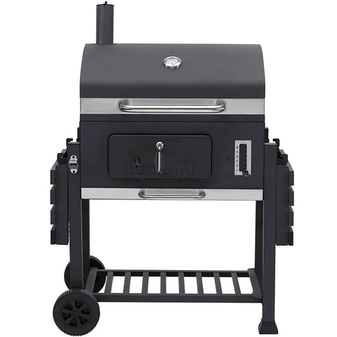 Charcoal BBQ Grill - Charcoal Barbeque - Barbeque - Smoker Barbeque - BBQ - Extra Large BBQ - with Charcoal Drawer and 2 Folding Side Tables