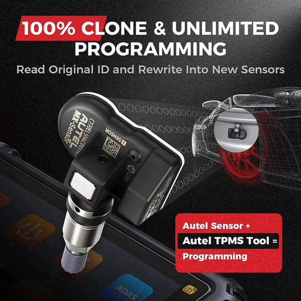 Autel - MX-Sensor 315MHz - Tire Pressure Gauge - Tire Pressure Gauge - Pressure Gauge - Aluminum - Tire Repair Tools - Scanner Programming