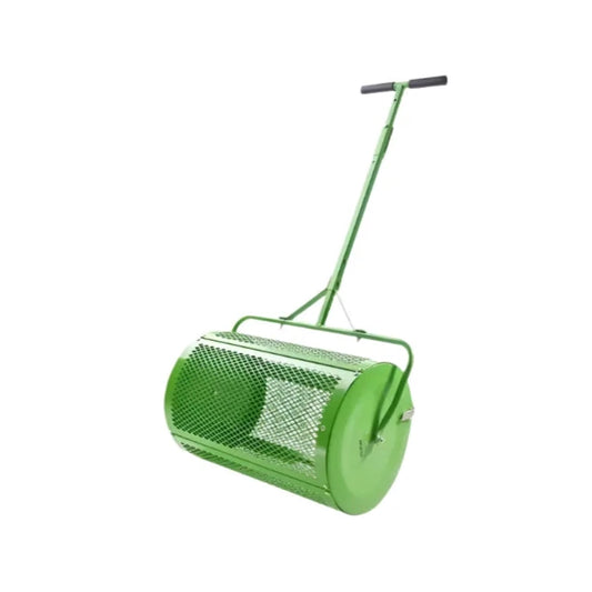 Vevor - Compoststrooier- Compost - 24 in Push/Tow-Behind Roller Grasverspreider met in hoogte verstelbare T-vormige handgreep