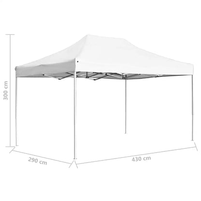 Tuinpaviljoen –  Partytent – Aluminium Vouwtent – Schaduwdoek – Markttent – Waterbestendig Dak – Lichtgewicht Frame – 3x3 Meter - Wit