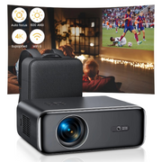 Mini Beamer - Projector - Digital Projector - Portable - 1080P Projector - WiFi 6 and Bluetooth 5.2 - Built-in Speaker - 600 ANSI - EU Plug Type - Compatible with HDMI - Power Supply - USB - 110W - Black