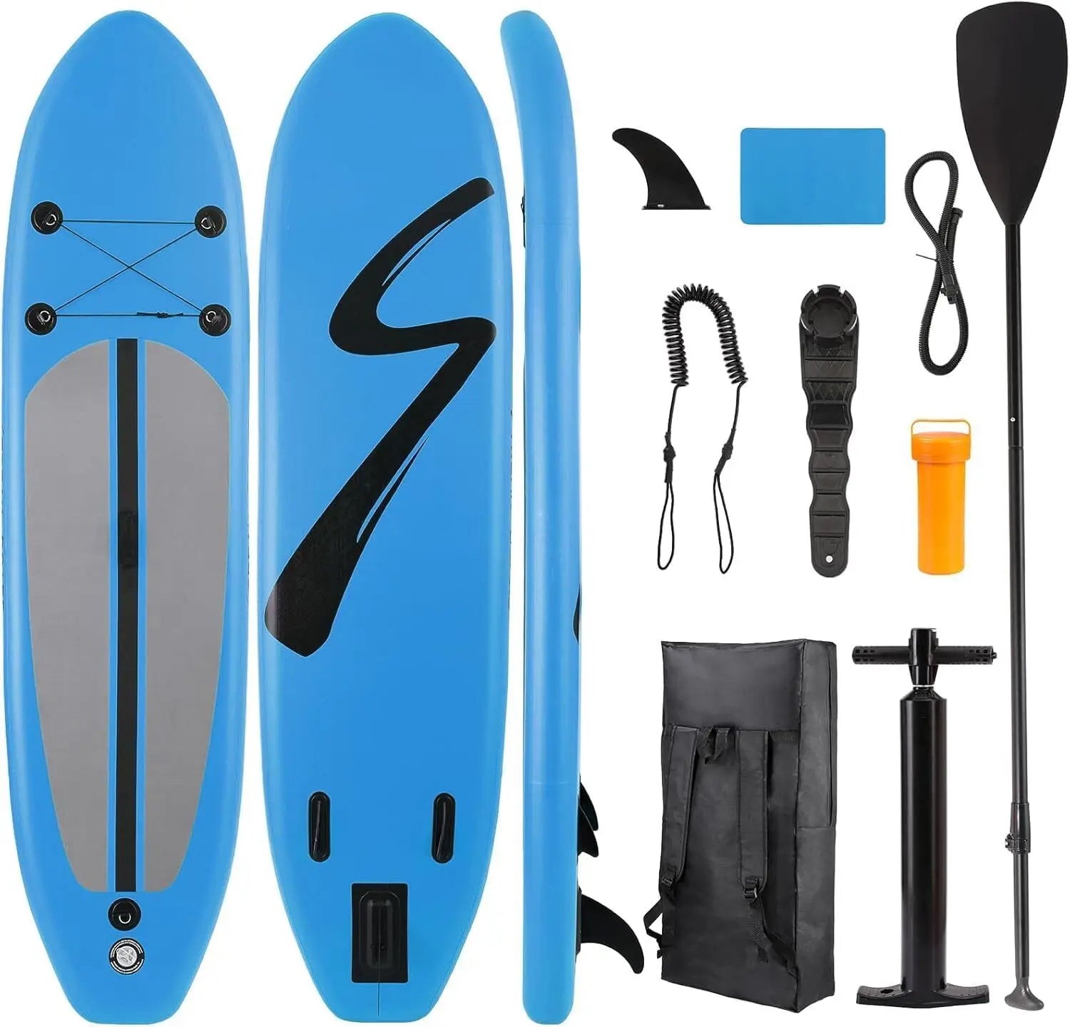 Inflatable Stand Up Paddle Board – SUP Board – Opblaasbaar Paddle Board – Peddelboard – Watersport Board – Lichtgewicht Hoogwaardig PVC – Anti-Slip EVA Deklaag 305 cm - Blauw - QUORE