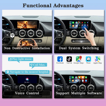 Android Auto Adapter – Draadloze CarPlay Adapter – Smart Connect Adapter – Multimedia Interface – Voor Mercedes Benz NTG 6.0 2019-2022 – Plug & Play Installatie – Bluetooth GPS Wifi
