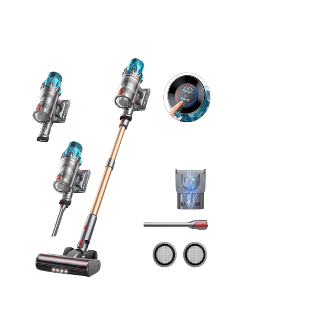 Steelstofzuiger - Stofzuiger - Draadloze - Vacuum Cleaner - 550W - 45kPa Zuigkracht - LED Touchscreen – Tot 60 Min Gebruiksduur – Brushless Motor
