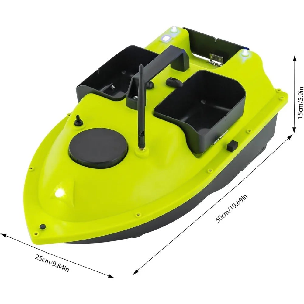 Visaasboot – Afstandsbediening Visboot – Vissen Bootje – Hengels Portaal – ABS Materiaal – Dual Motor – 600 Meter Bereik