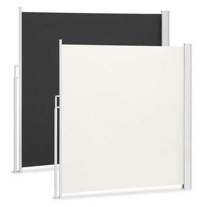 Windscherm - Tuinscherm - Uitschuifbare Zijluifel - Balkonscherm - 160x350cm - Waterdicht & Zon- en Windbescherming - Balkon & Terras – Antraciet - QUORE