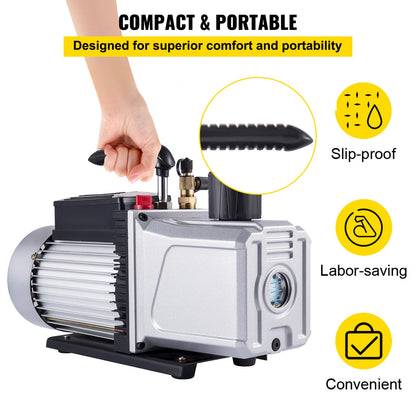 SucceBuy Vacuum pump 12CFM 1HP One Stage Air Conditioning Vacuum Pump Vacuum Refrigerant HVAC Air Tool for Vacuum Evacuation Use