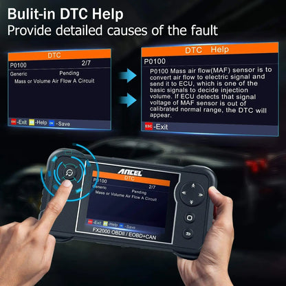 OBD Scanner - OBD2 - Auto Scanner - Auto uitlezen - Diagnose Apparatuur voor Auto's - Car OBD2 Diagnose Tool - 4-System Code Reader - Engine, ABS, SRS & Versnellingsbak - Volledige OBD2 Scanner - Automatische Software Update