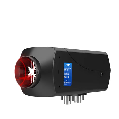 Fdik - Dieselverwarmer - Elektrische Kachel - Elektrische Verwarming - 24V - 5000W - Draaischakelaar - Alles in één Luchtverwarmer - Geluiddemper - voor Autotrucks Camper - Zwart