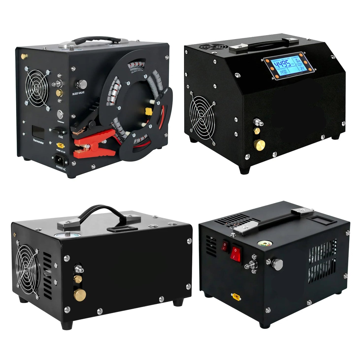 Luchtcompressor - Compressor - Luchtpomp - Air Compressor - 4500Psi - 300bar - PCP - Hoge Druk Draagbare Compressor – Ingebouwde 12V Voedingsadapter – Geschikt voor Luchtgeweren – 220V