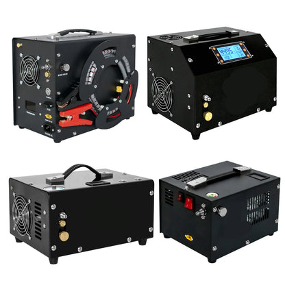 Luchtcompressor - Compressor - Luchtpomp - Air Compressor - 4500Psi - 300bar - PCP - Hoge Druk Draagbare Compressor – Ingebouwde 12V Voedingsadapter – Geschikt voor Luchtgeweren – Auto-Stop Functie - 220V